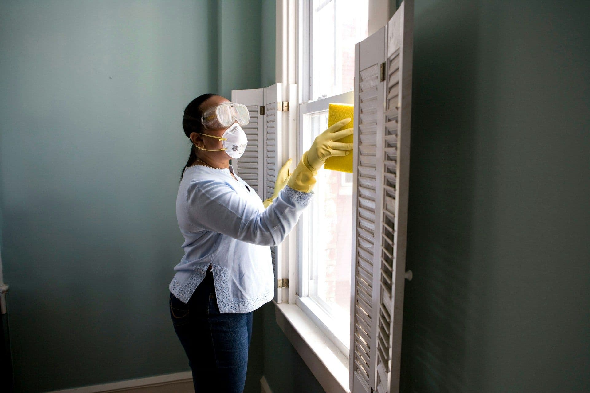 Post-renovation cleaning in a newly completed property